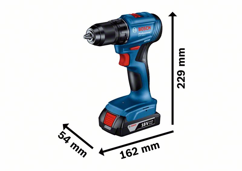 Burghiu cu acumulator Gsr 185-li 2*2.0ah