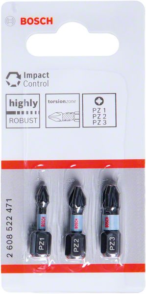 Set Biți Impact 25mm Pz1pz2pz3