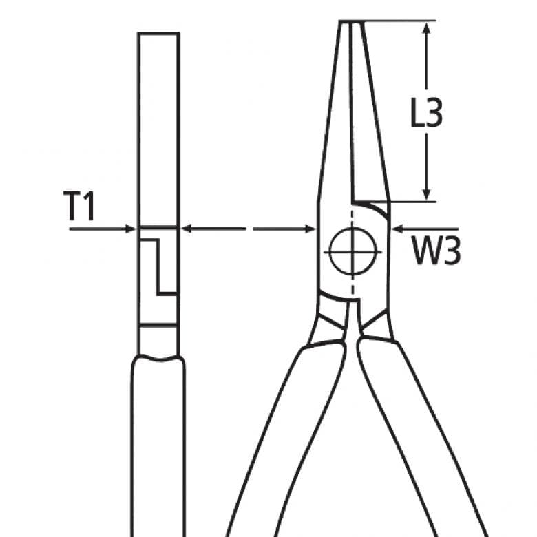 Vde szigetelt lapos fogó 160mm