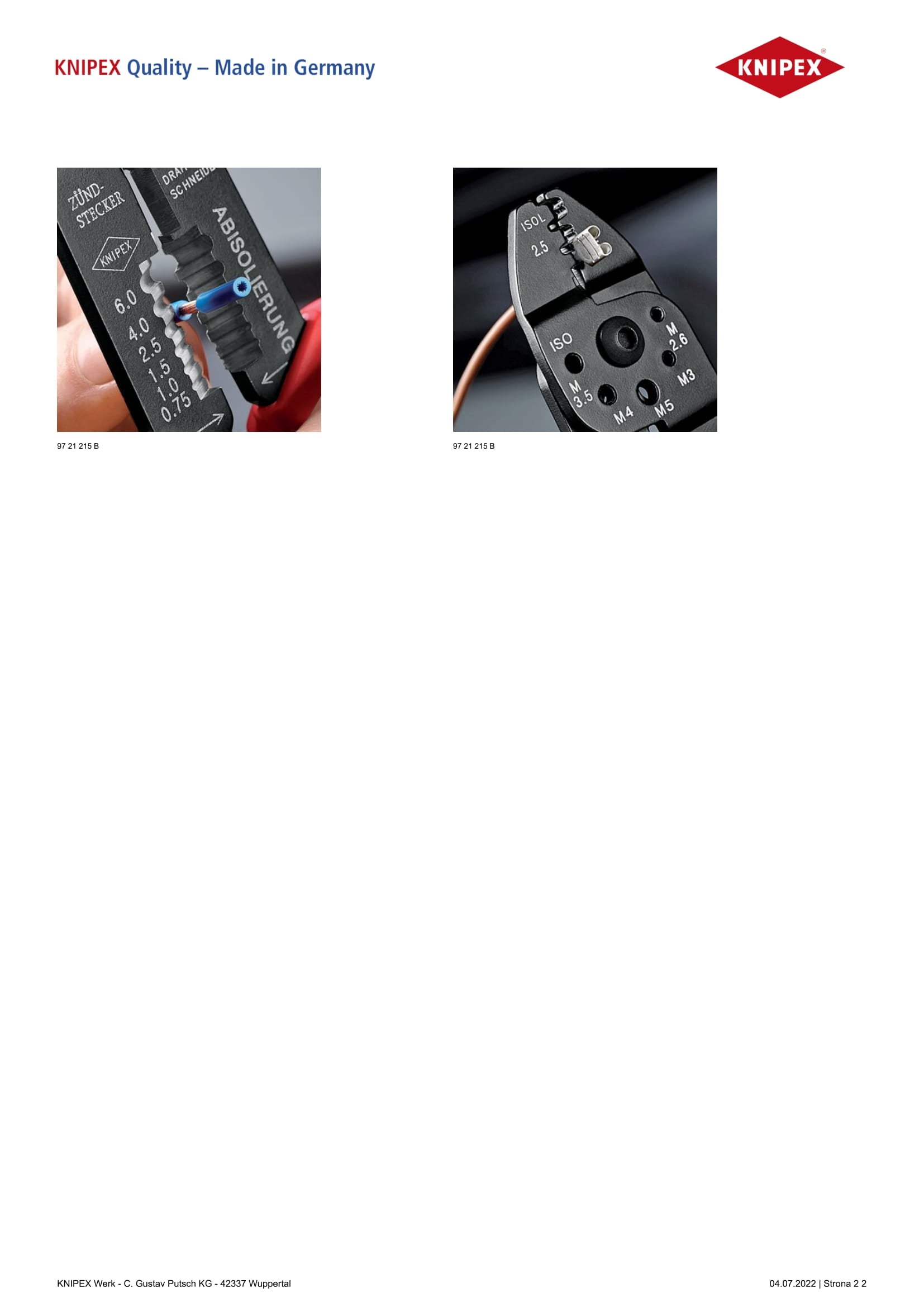 Crimping Pliers For Cable Connectors 0.5-2.5 Mm