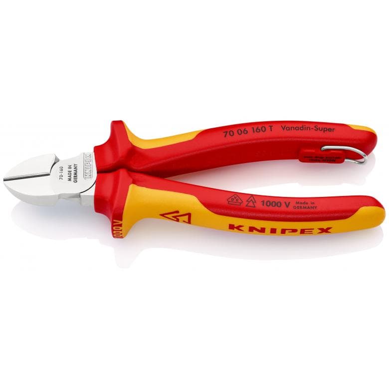 Pinza a taglio laterale isolata 160 mm