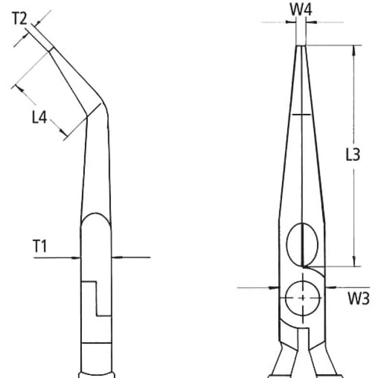 Půlkulaté štípací kleště 160mm
