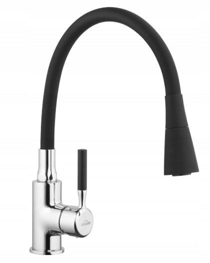 Pogo Trend Sink Fitting With Movable Spout 2f Black