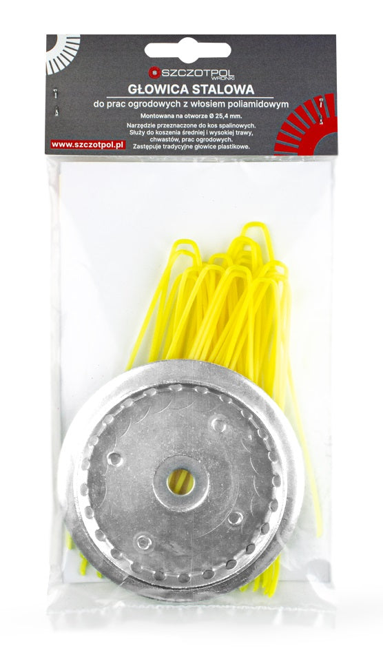 Steel Head For Brush Cutters With Polyamide Bristles