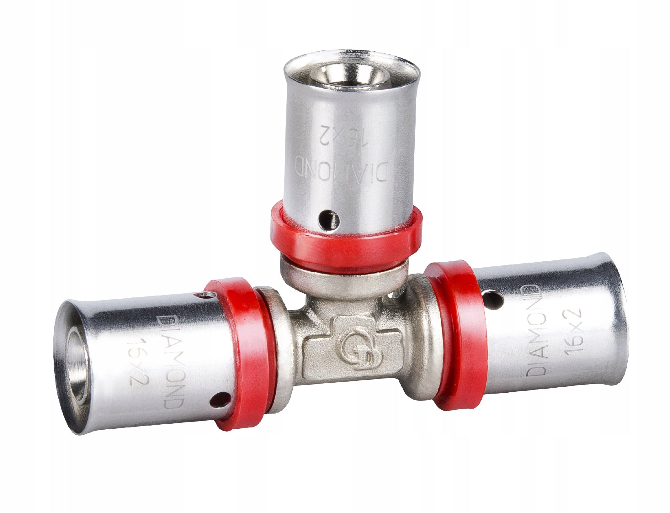 En 1254-8 Té 20x20x20. Triple Pex-al-pex Chrome