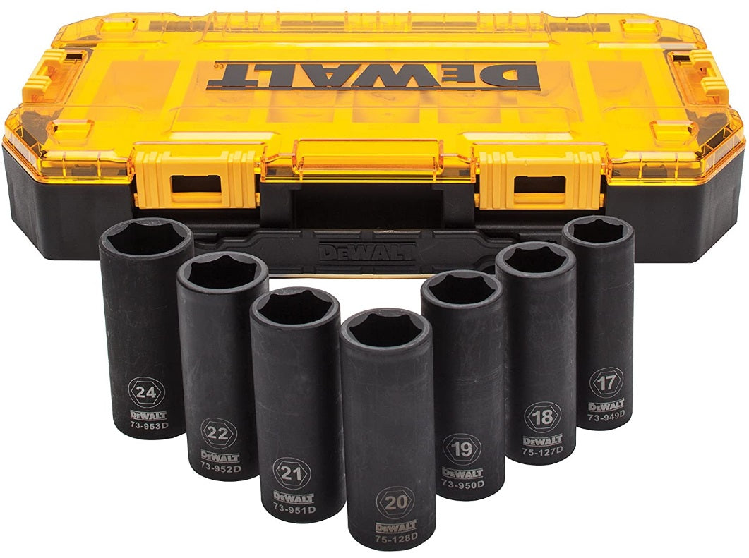 Set lange slagdoppen 1/2' 7 stuks