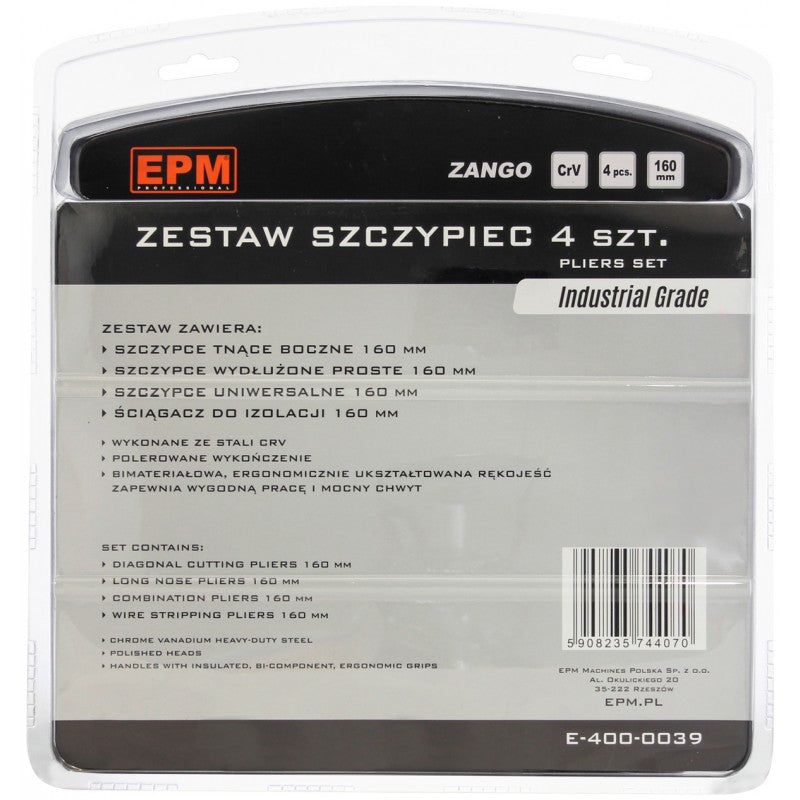 Zestaw szczypiec 4-częściowy 160 mm Crv Zango