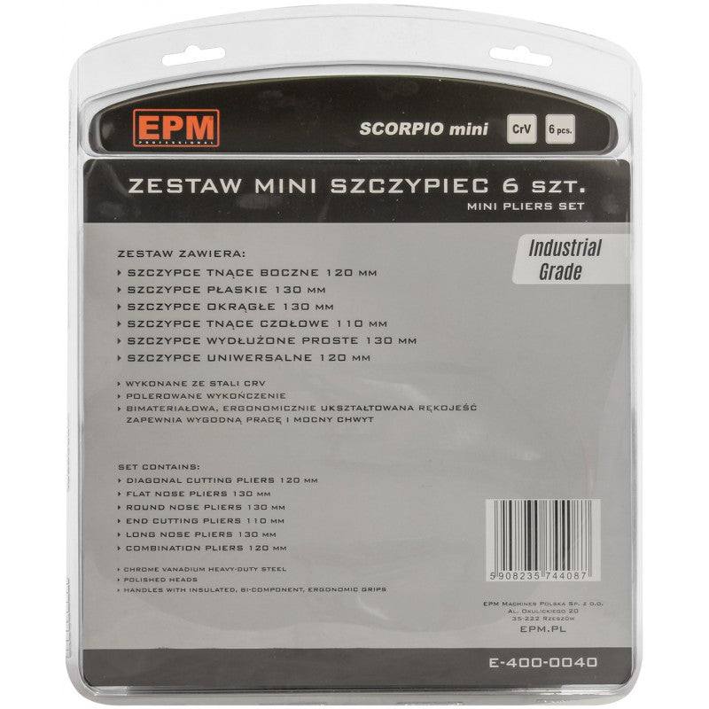 Zestaw mini szczypiec Crv Scorpio, 6 sztuk