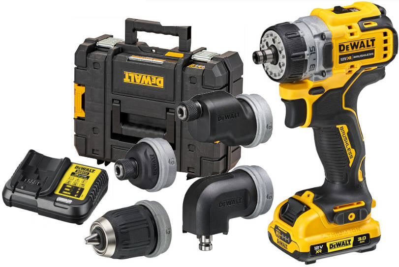 Wiertarka akumulatorowa + 4 głowice 12v 2*3,0ah