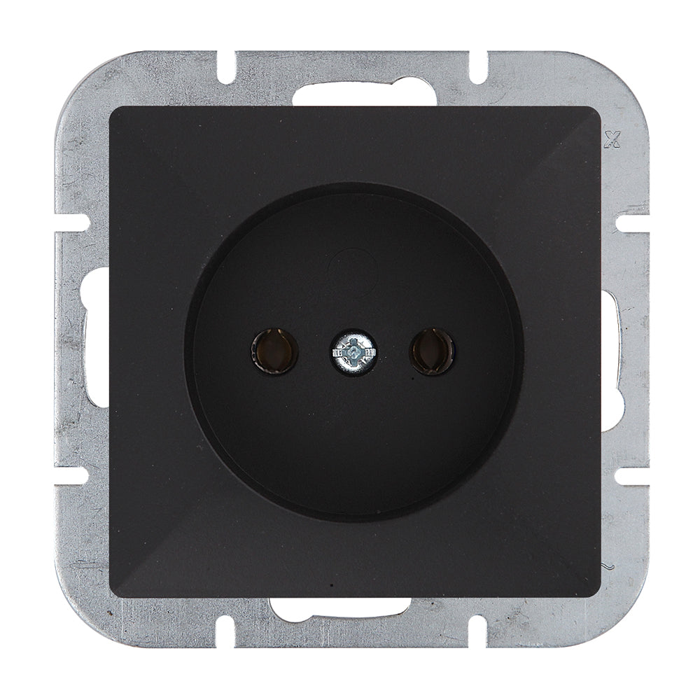 Pearl Single Socket P/t B/u Matte Black