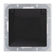 Pearl Single Socket P/t Z/u Ip44 Flap Black M.