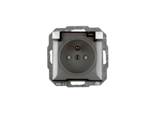 Pearl Single Socket P/t Z/u Ip44 Black M. Füstcsappantyú
