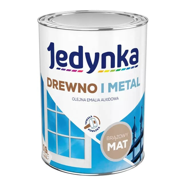 Esmalte Alquídico Para Madeira E Metal Castanho Mate 0,9l