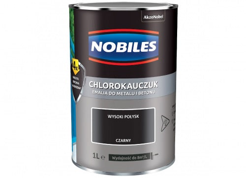 Svart klorgummi emalj 0,9l