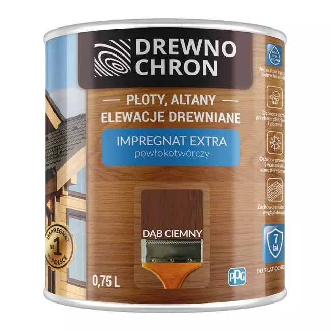 Покритие Drewnochron Импрегниращ тъмен дъб 4.5л