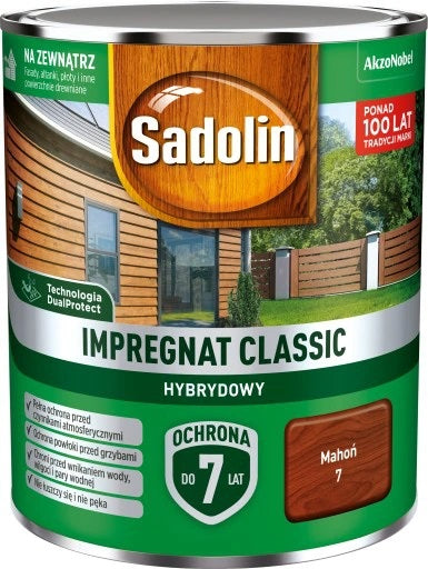 Impregnat Hybrydowy Sadolin Classic 7-letni Mahoń 0,75