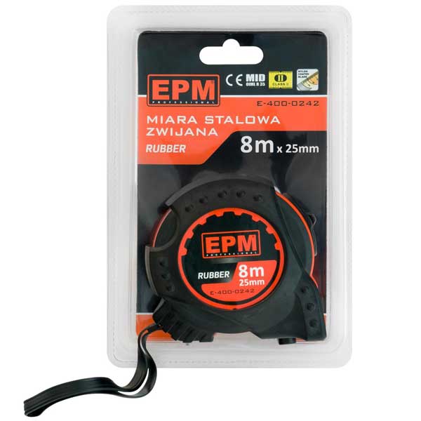Fita métrica de borracha 8m*25mm