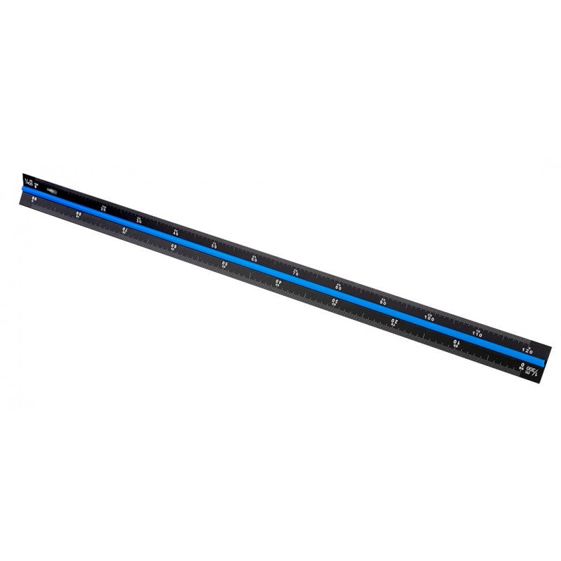 Trekantet lineal 30 cm.
