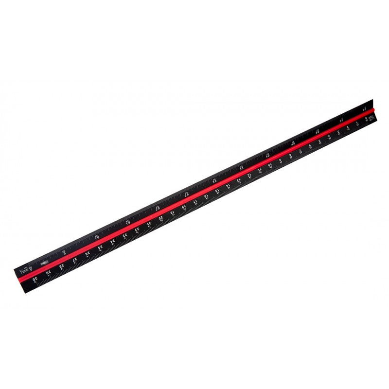 Trekantet lineal 30 cm.