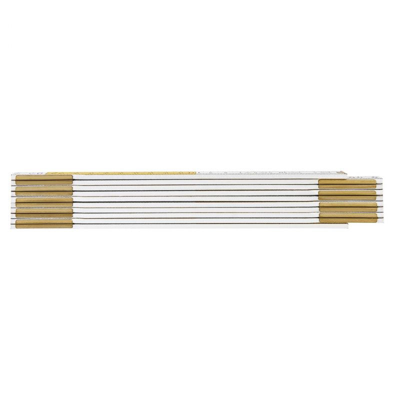 Wooden Folding Rule White And Yellow 2m