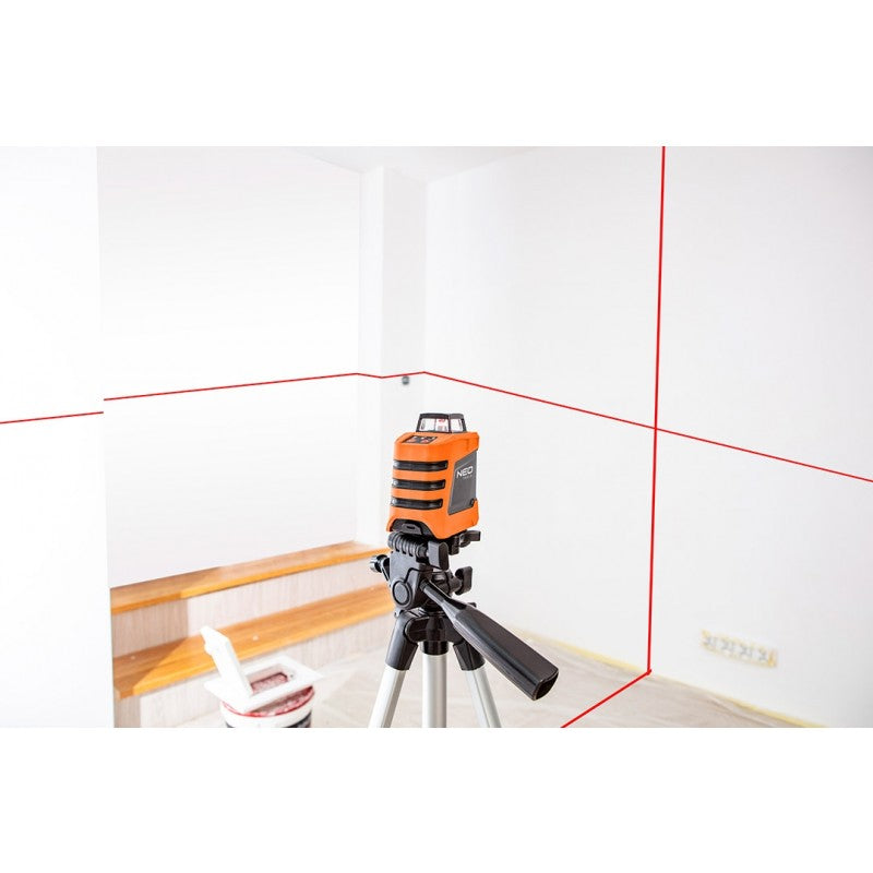 15m 360° Plano Horizontal Laser 1.5m Tripé Vermelho