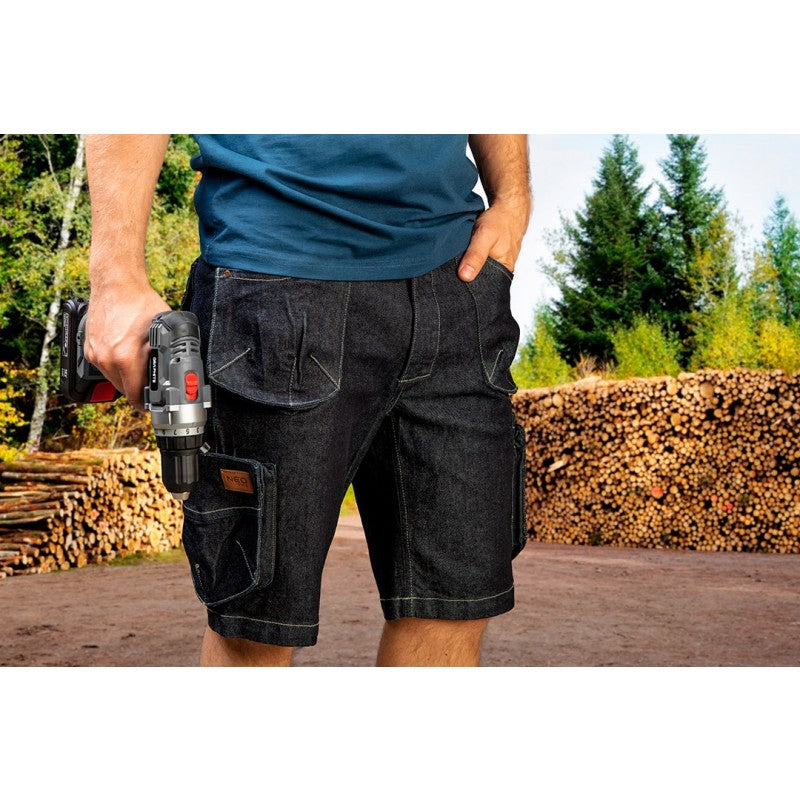 Denim s krátkym rukávom, veľkosť L