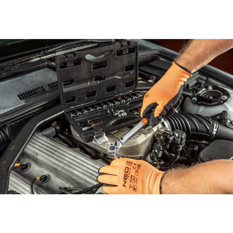 Cheie Dinamometrică Bidirecțională 1/4'' 5-25nm Set De 21 Buc.