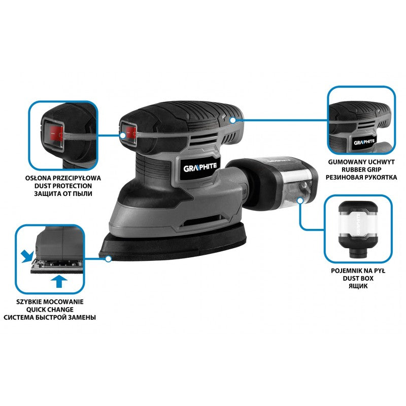 Delta 180w Orbit Sander Fod 140*140*80 Mm