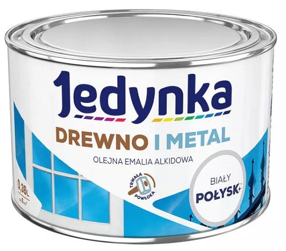 Alkydový email na dřevo a kov bílý 0,36l