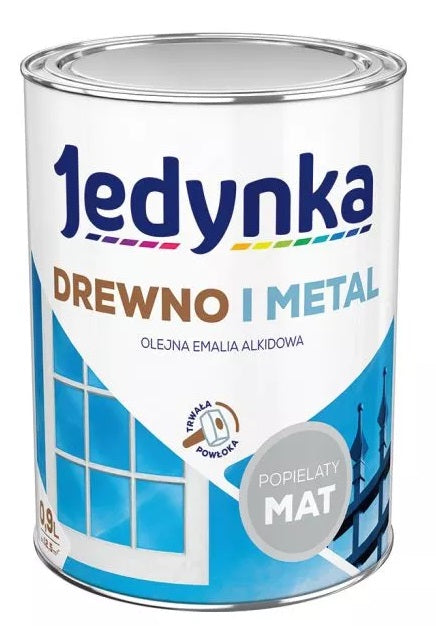 Alkydlack für Holz und Metall, Asche 0,9 l