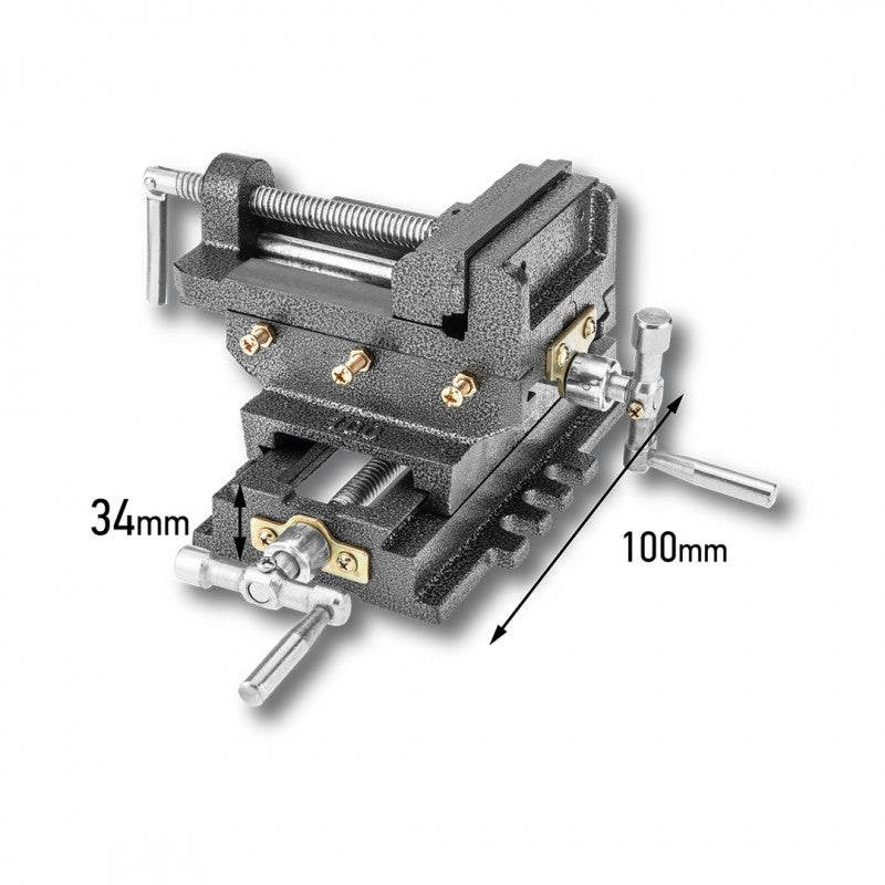 Tvåaxlig Cross Machine Vice 100 Mm