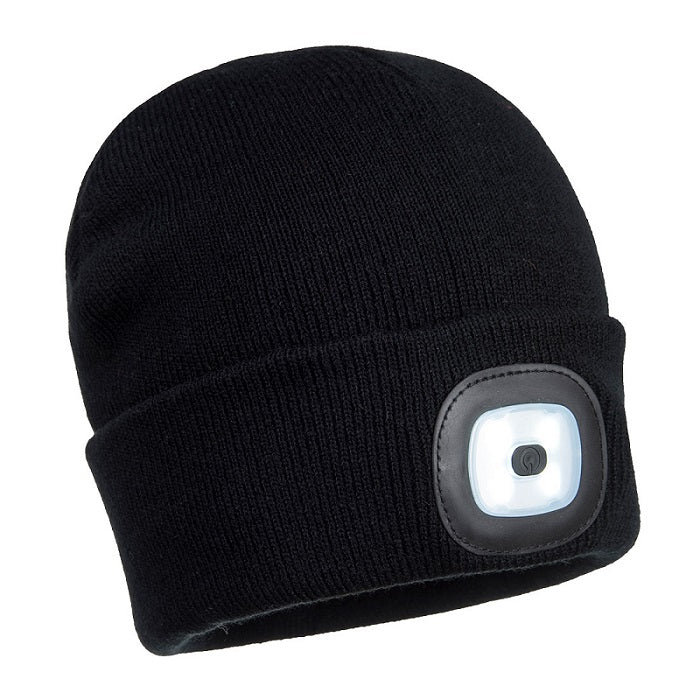 B029 Cappello Con Lampada Led/usb Nero