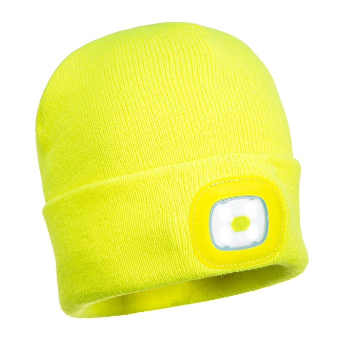 B029 Cappello Con Lampada Led/usb Giallo