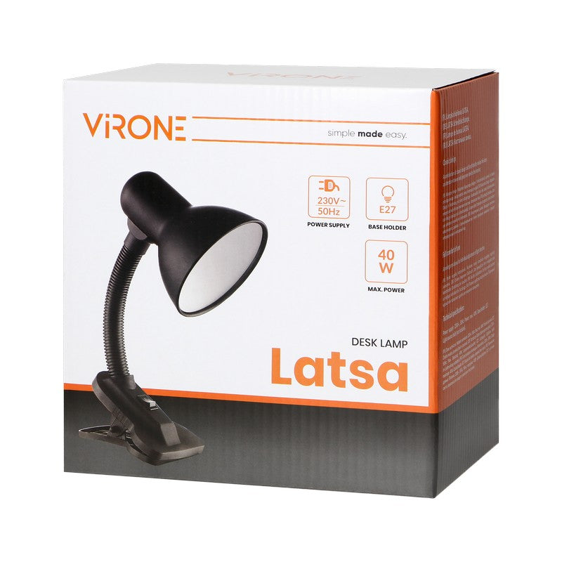 Latsa stolová lampa s klipom 40w E27