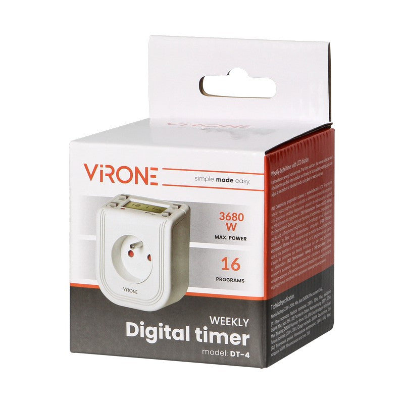Bovenste scherm elektronische timer