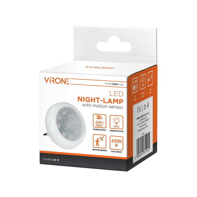 Led nočná lampa s pohybovým a súmrakovým senzorom 120° 8xled