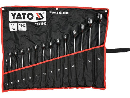 Sraith de Wrenches Teaglaim Twisted 10-32mm 14 ríomhaire.