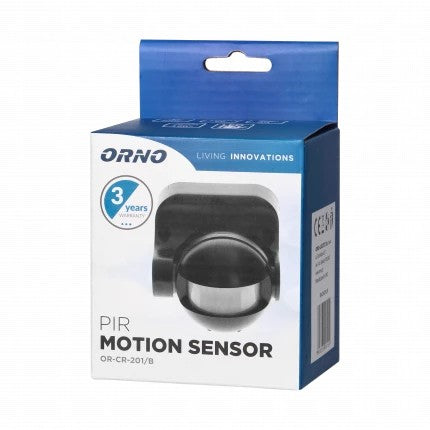 Pohybový senzor 180° IP44 1200w černý