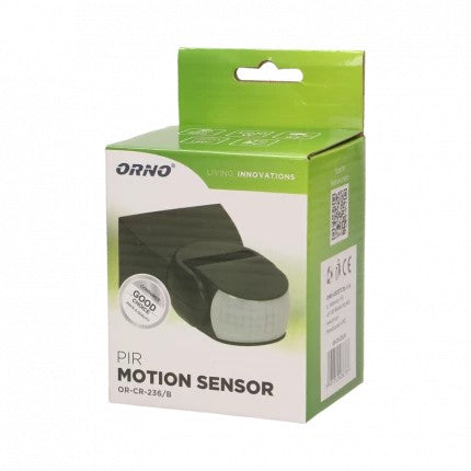 Capteur de mouvement 180 degrés Ip65 1200w noir
