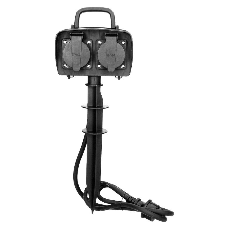 Prise de jardin 2x2p+z Ip44 1,5m câble H07rn-f 3