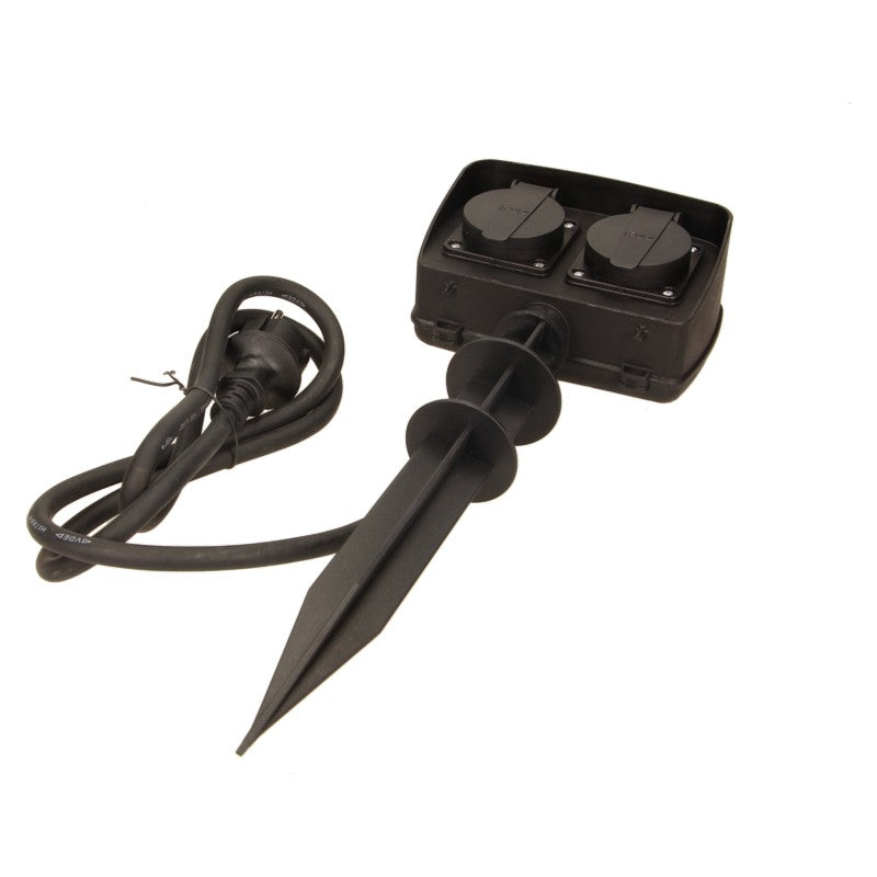 Garden Socket 2x2p+z Ip44 1.5m Cable H07rn-f 3