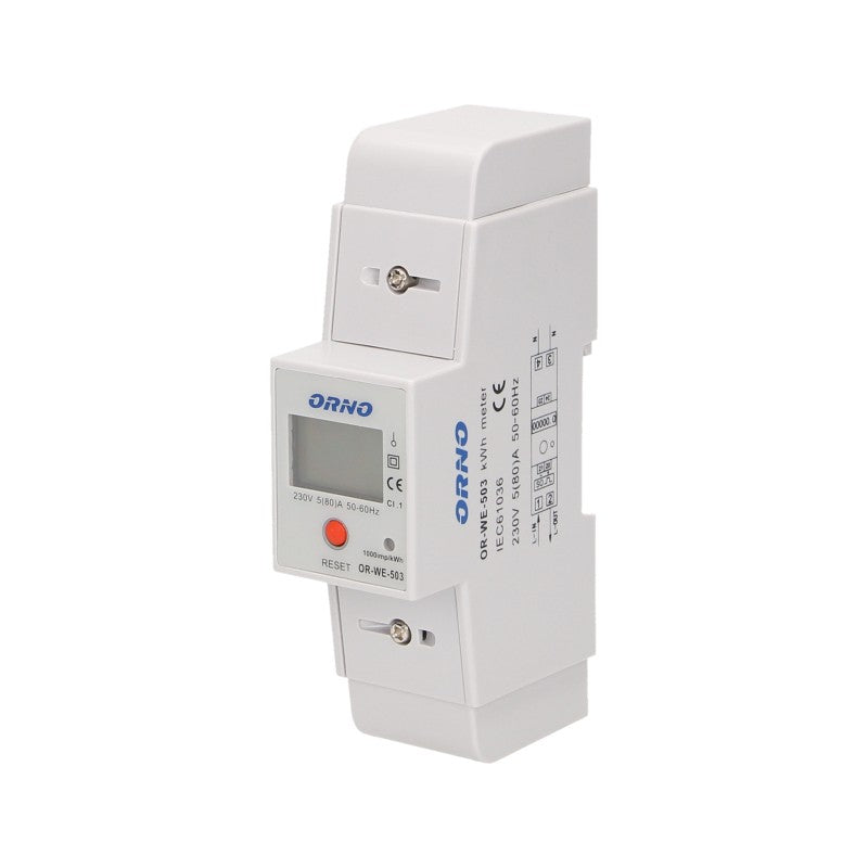 Indicateur de consommation d'énergie monophasé 80a