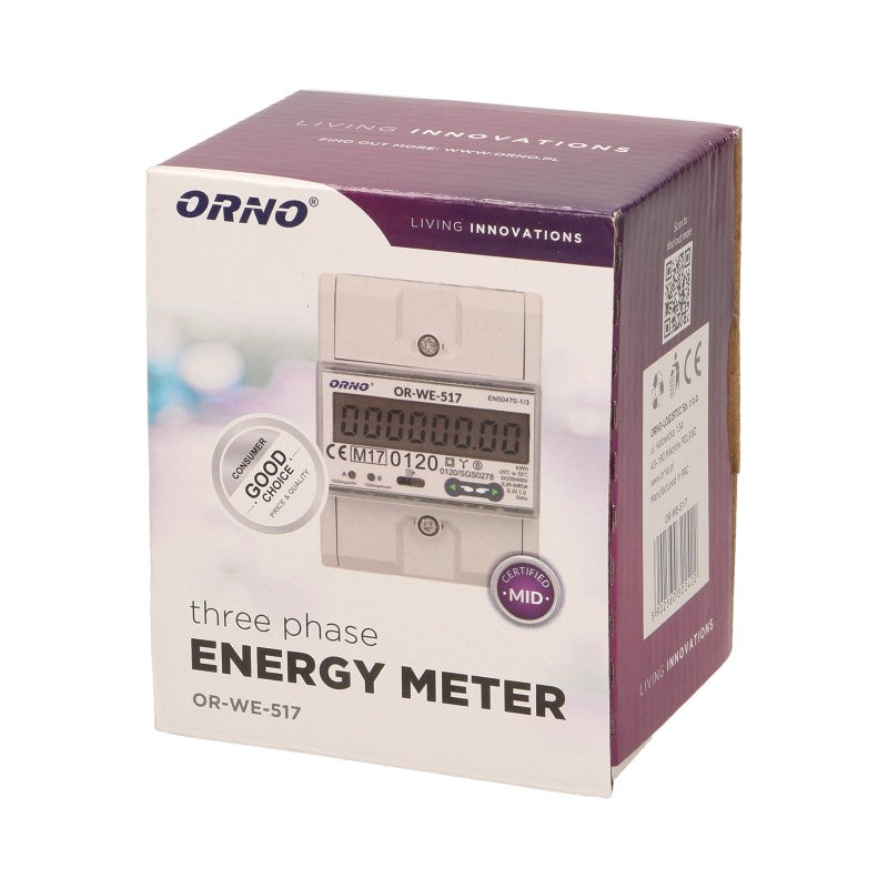 3-phase Electricity Meter 80a Rs485 Mid