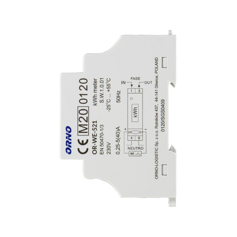 1-fase Elektriciteitsmeter Met Verlichting 40a