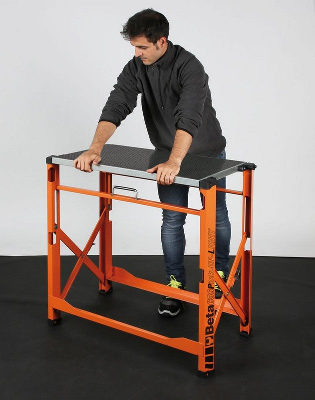 Lehký skládací pracovní stůl oranžový