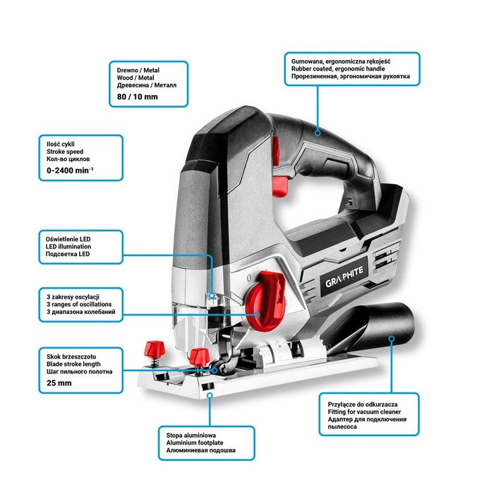 Energy+ 18v Li-ion Cordless Jigsaw Without Battery