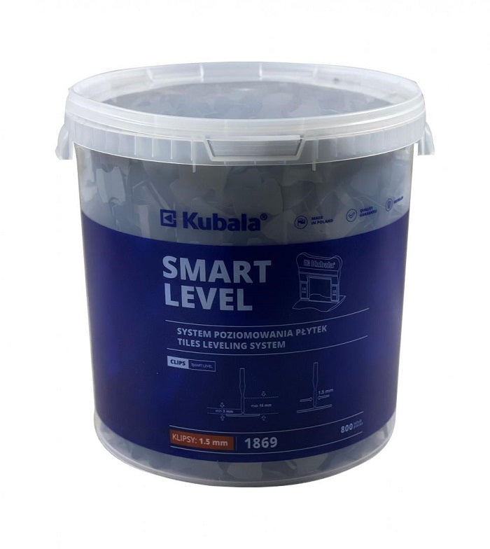 Tile Leveling Clips 1.5mm 800 Pcs + 20l Bucket.