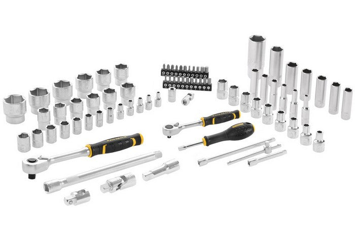 Set With 1/4 And 1/2 Ratchets + Accessories 81 Pcs