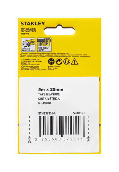 Stanley kontrollås Mål 5m*25mm