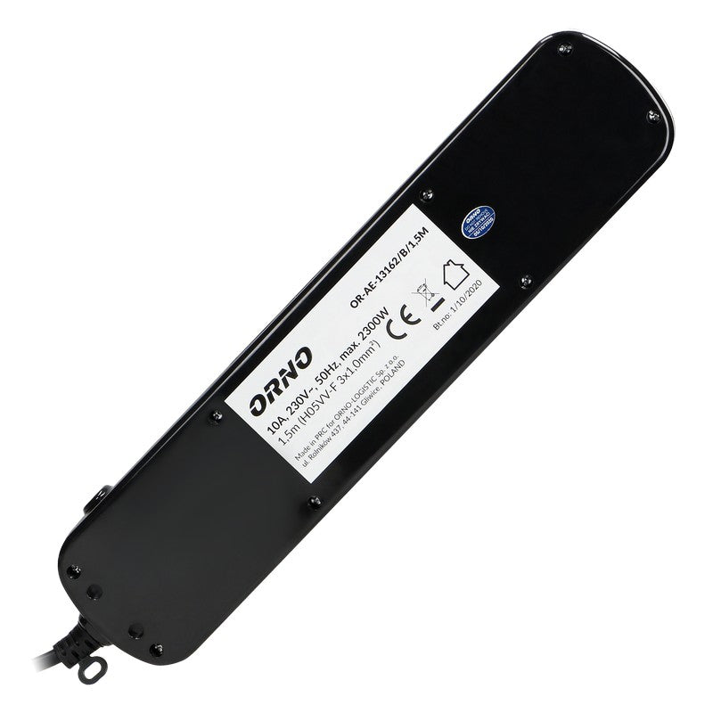Priză de alimentare „multiswitch” 6x2p+z Cablu 3x1,0m Negru
